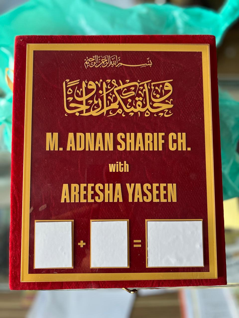 Customised Nikkah Acrylic Plate With Box