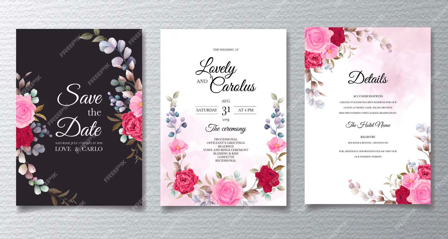 Digital Wedding Invitation Cards