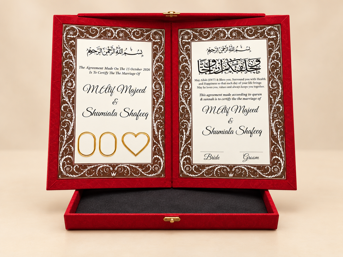 Nikah Booklet with Pen (NB-RED-002)