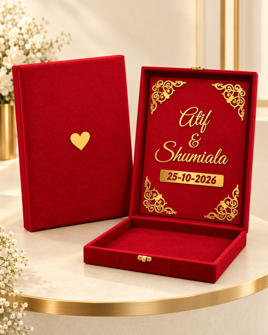 Nikah Booklet with Pen (NB-RED-002)