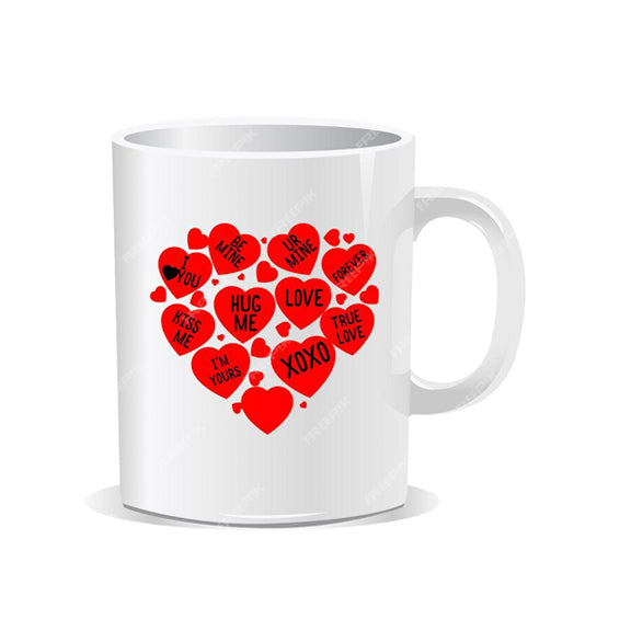 HUG ME LOVE ME WHITE MUG (VM-0013)